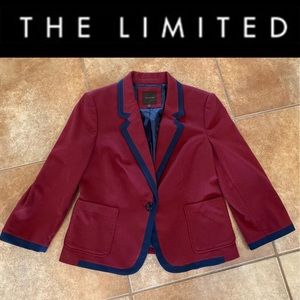 The Limited Burgundy Navy Blazer L